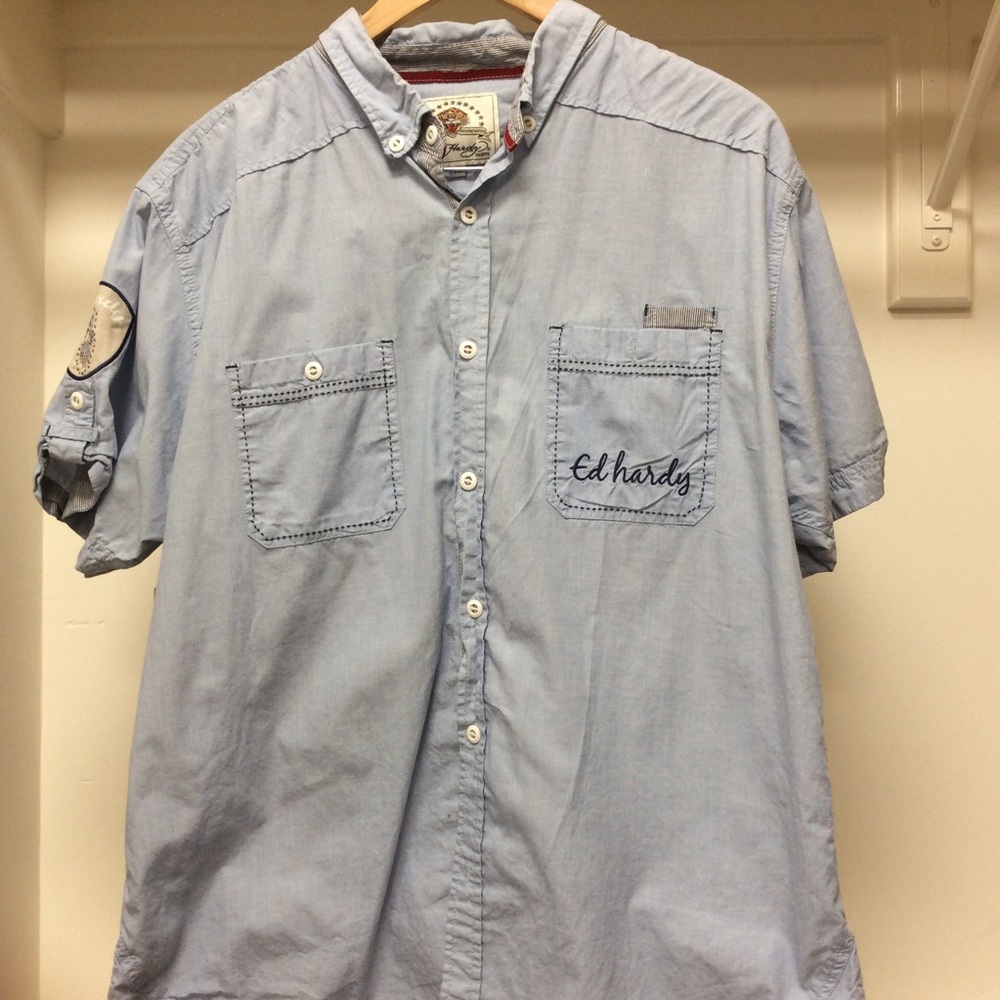 Ed Hardy button down top